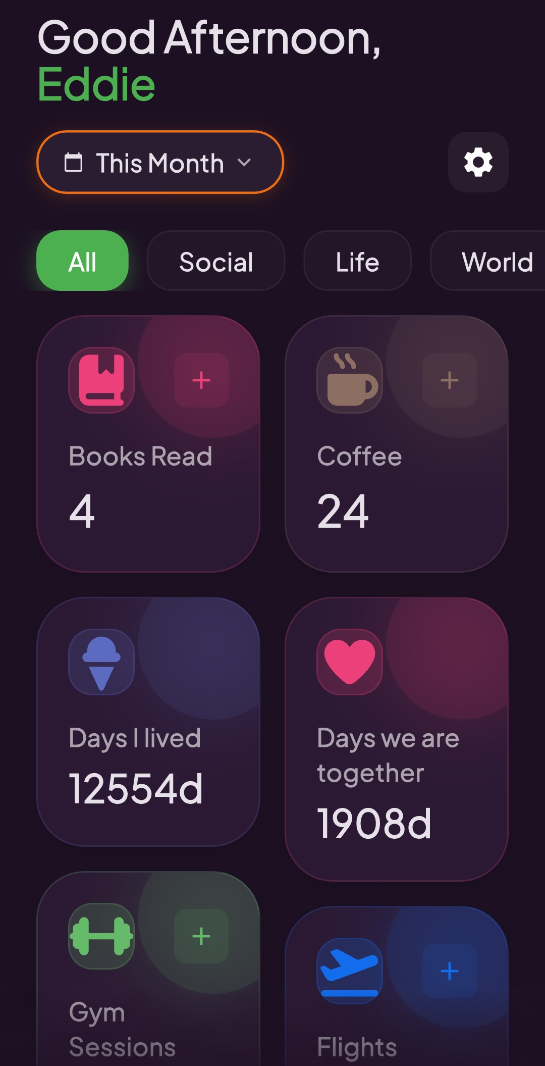 EveryCount App Interface